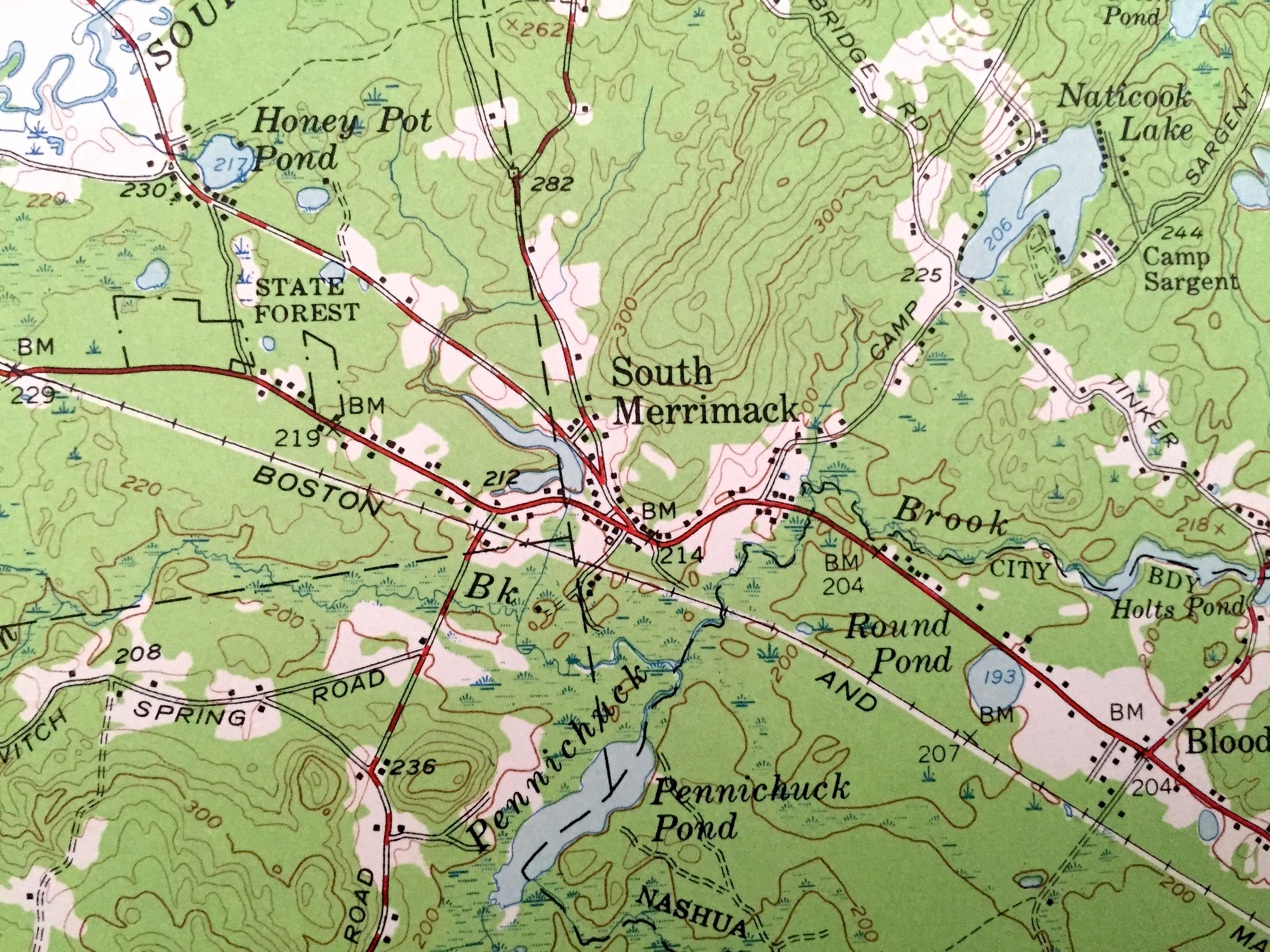Antique Milford New Hampshire 1953 US Geological Survey Etsy