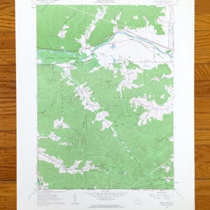 Antieke Knapp Creek, New York 1961 US Geological Survey topografische kaart - Cattaraugus County, Harrisburg, Carrollton, Chipmunk, Allegany, NY