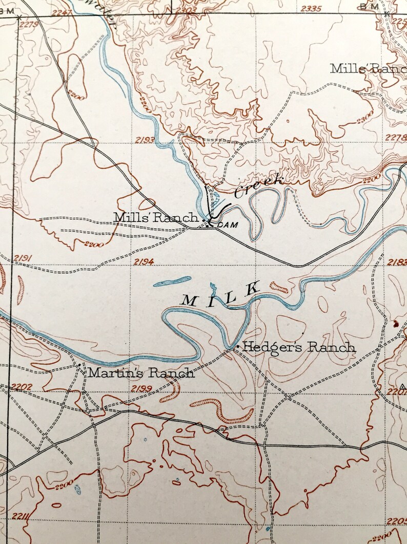 Antique Saco Montana 1905 US Geological Survey Topographic Etsy