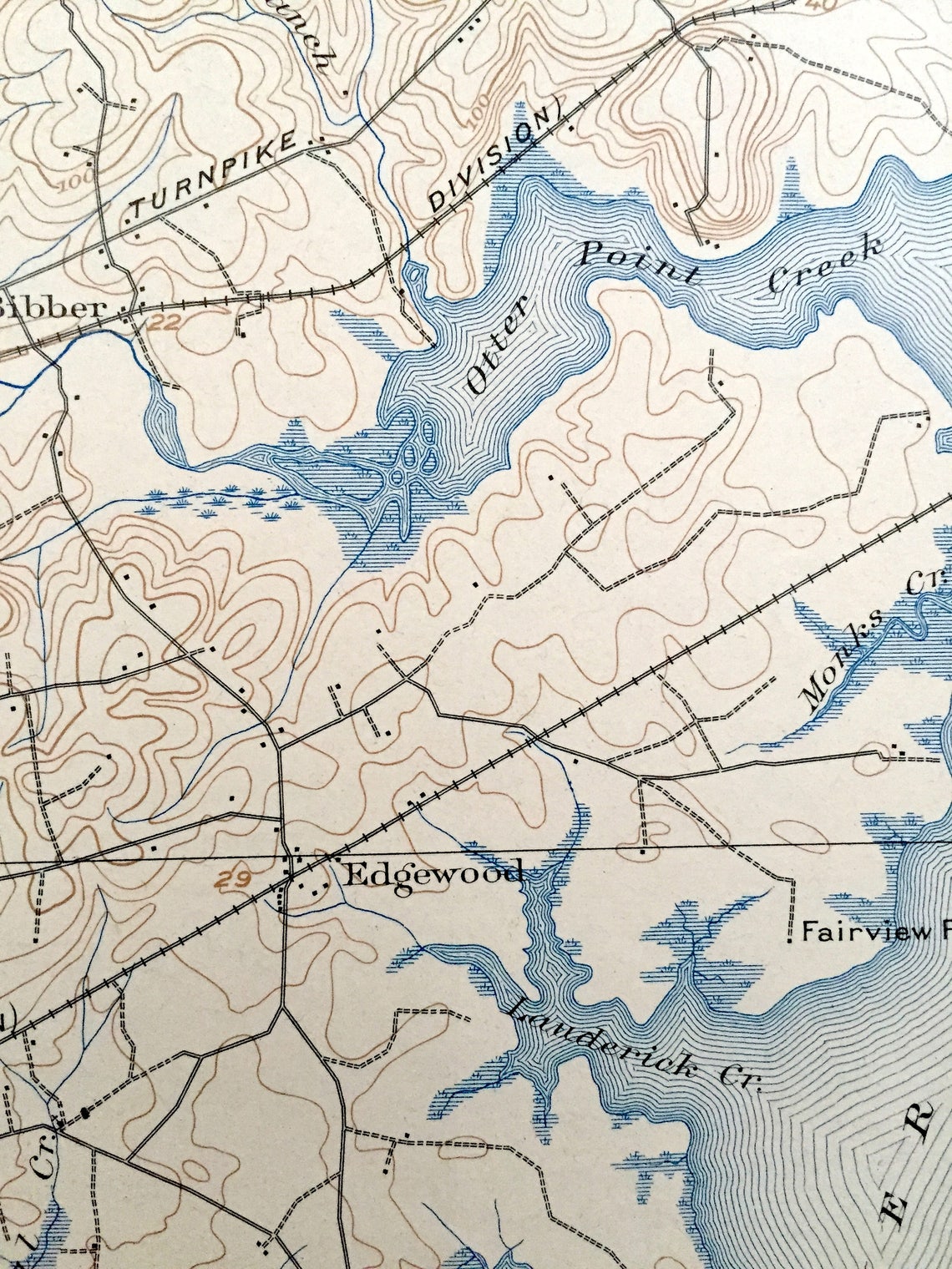 Antique 1901 Aberdeen Proving Ground Maryland US Geological Etsy