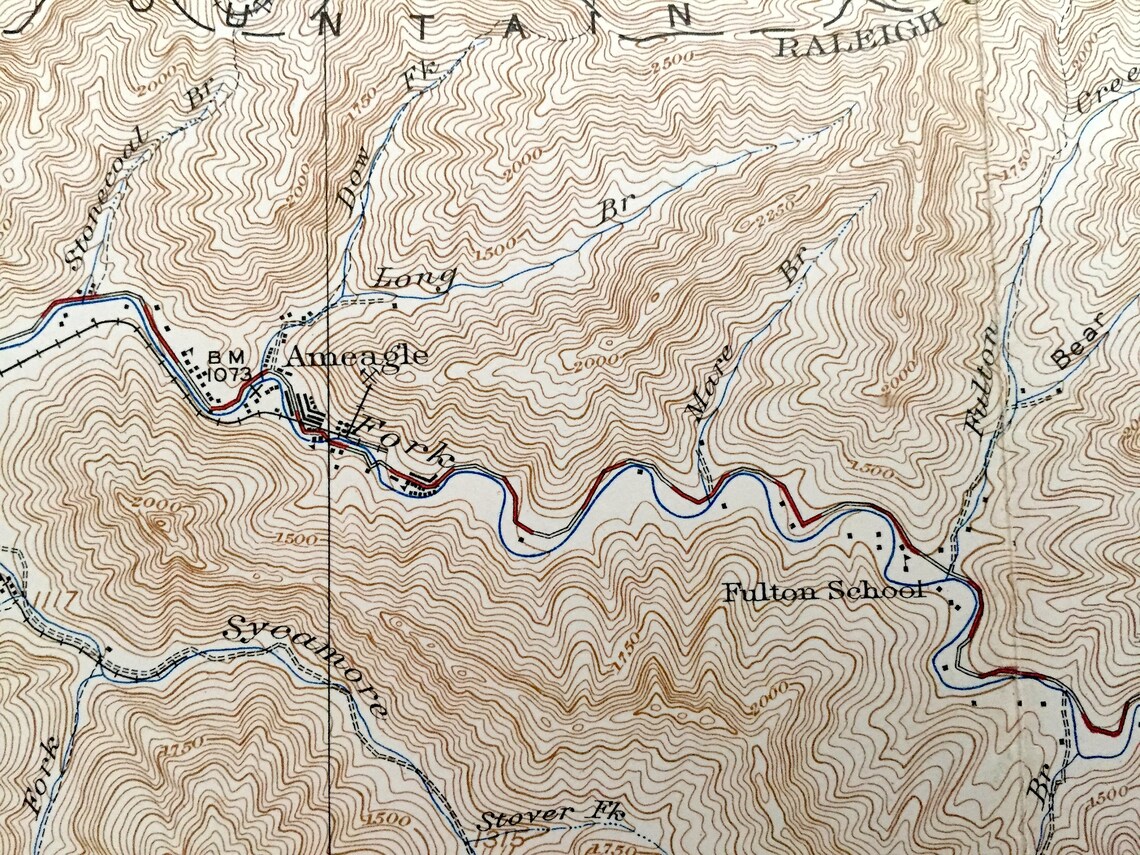 Antique Eccles West Virginia 1932 US Geological Survey Etsy