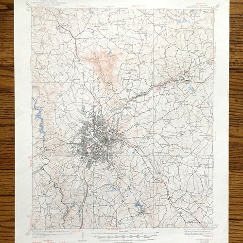 Antique shops Greenville, South Carolina 1938 US Geological Survey Topographic Map – County, Mauldin, Berea, Taylors, Conestee, Paris Mountain, SC