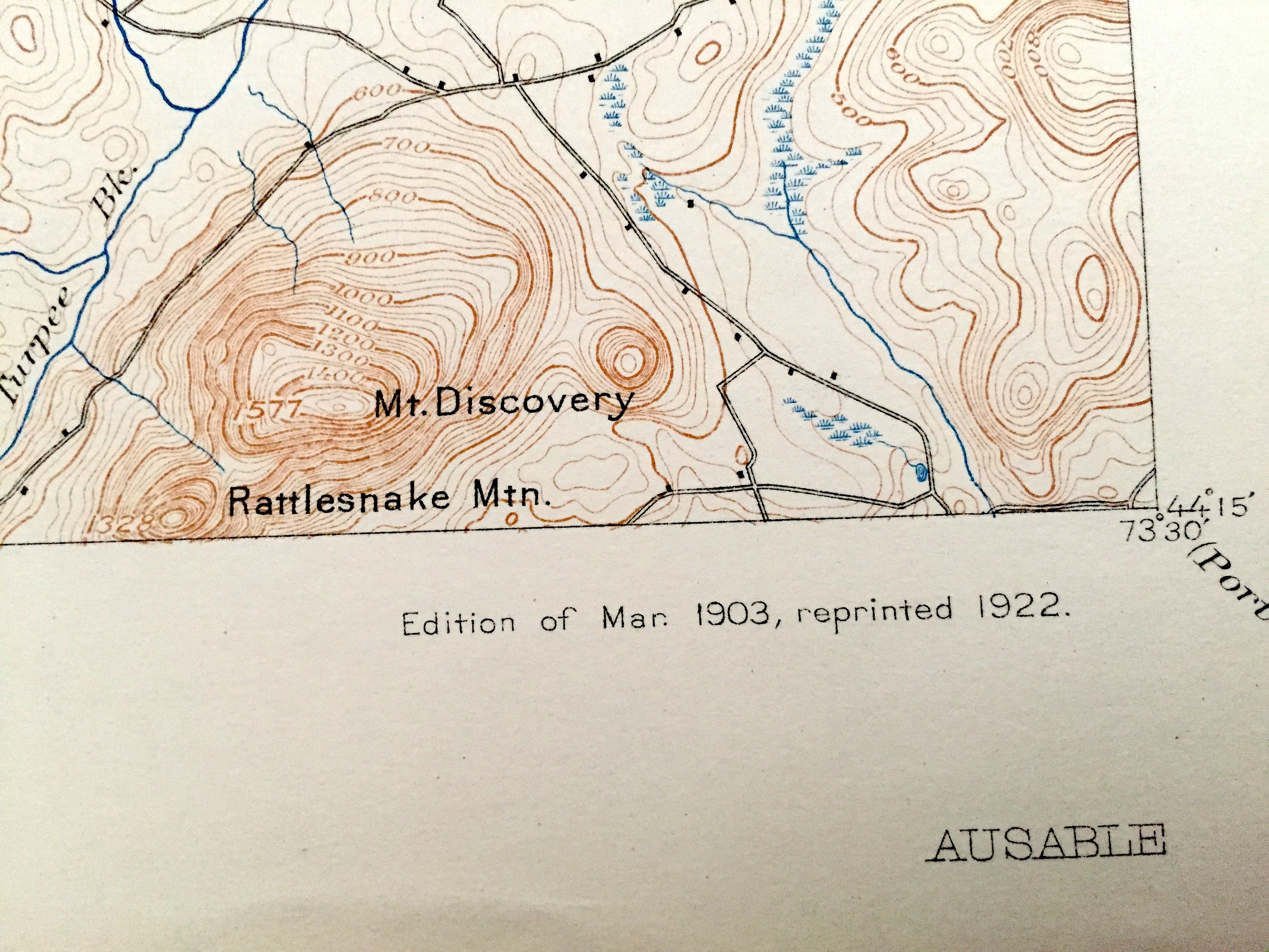 Antique Au Sable Forks New York 1903 US Geological Survey Etsy UK