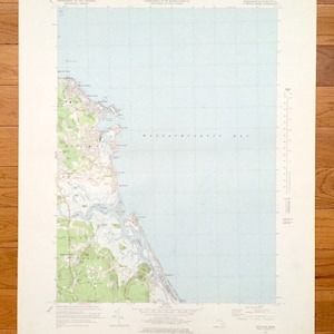 Antique Scituate, Massachusetts 1974 US Geological Survey Topographic Map - Plymouth County, Marshfield, Shore Acres, Sand Hills, MA