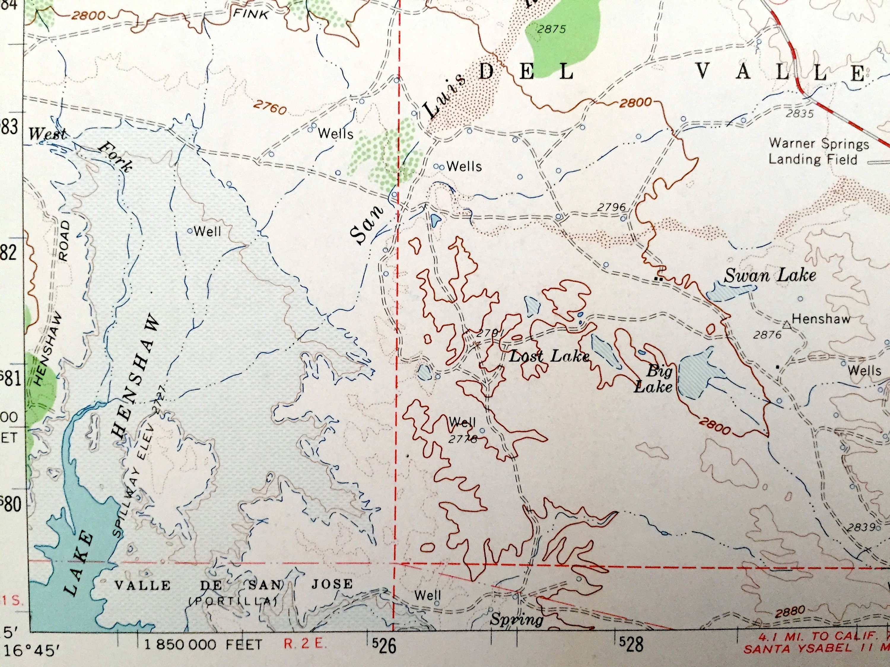Antique Warner Springs California 1960 US Geological Survey Etsy
