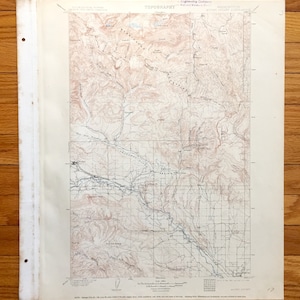 Antike Mount Stuart, Washington 1902 US Geologische Übersicht Topographische Karte - Kittitas, Chelan County, Teanaway, Roslyn, Meaghersville, WA