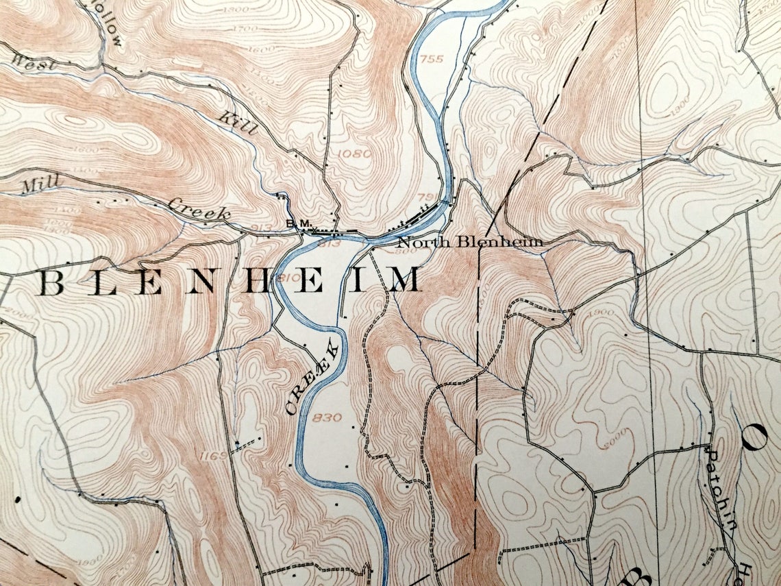 Antique Gilboa New York 1903 US Geological Survey Topographic Etsy