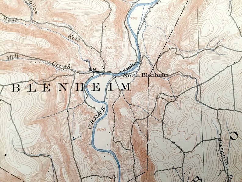 Antique Gilboa New York 1903 US Geological Survey Topographic Etsy
