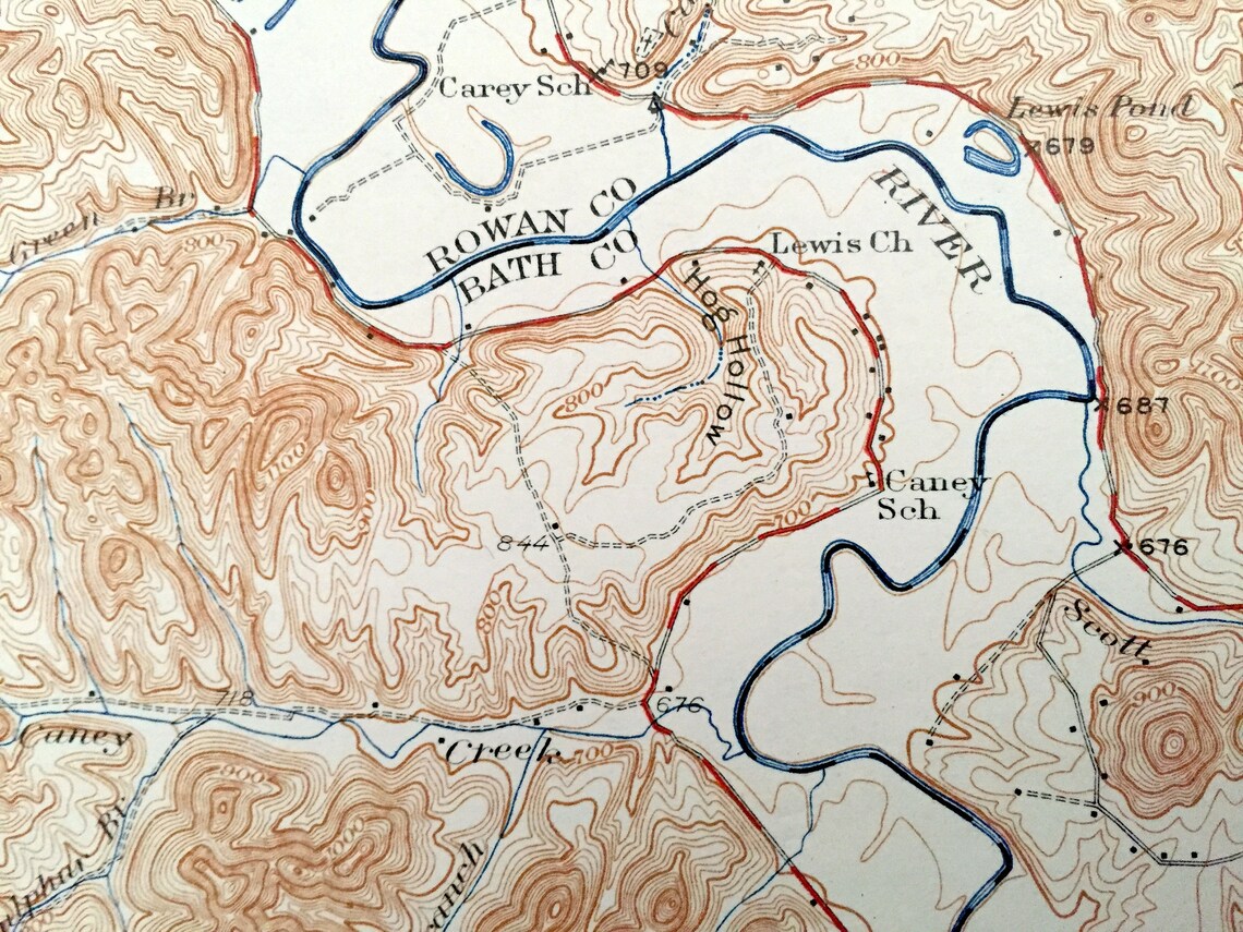 Antique Salt Lick Kentucky 1934 US Geological Survey Etsy