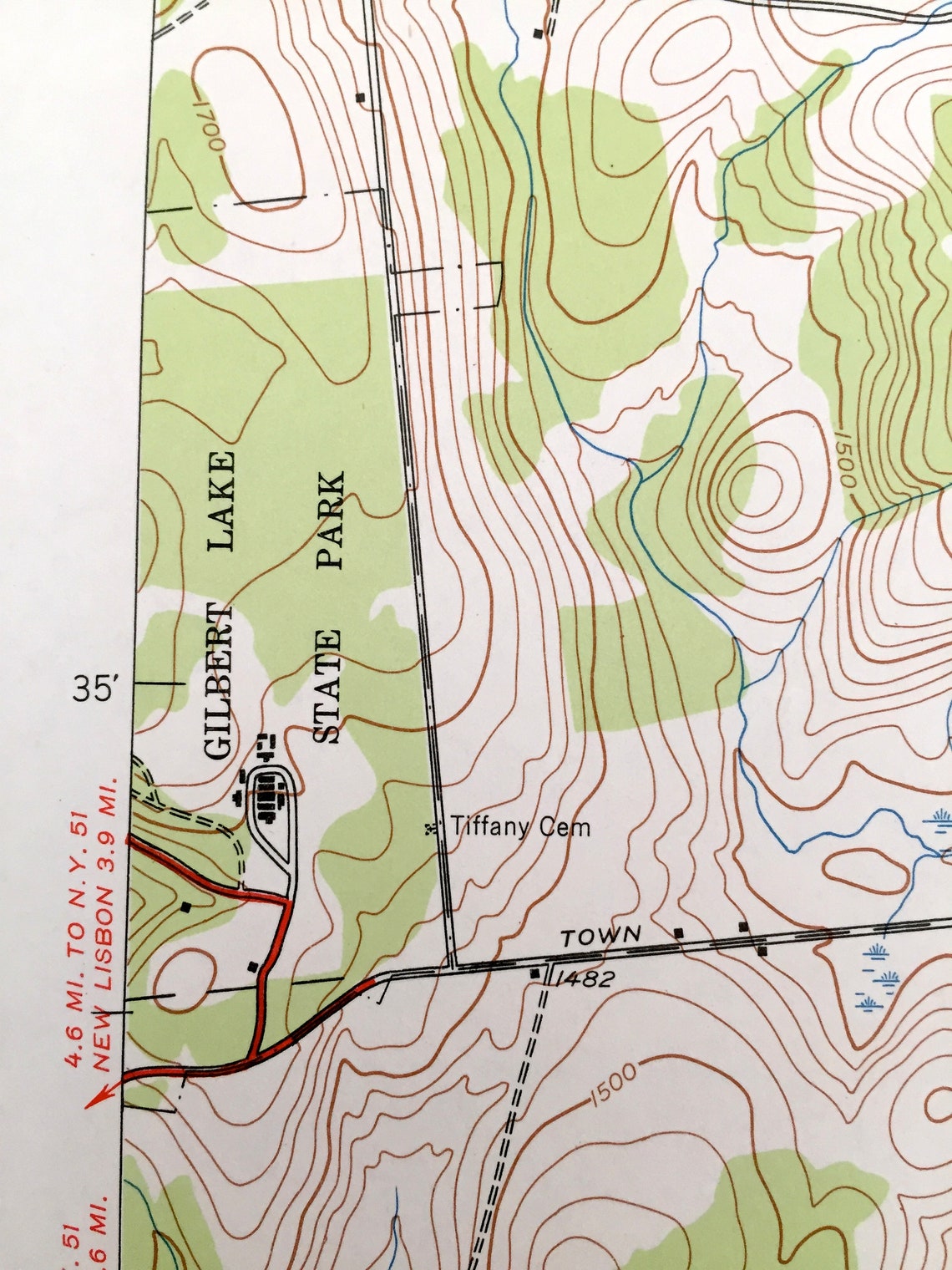 Antique Mt. Vision New York 1943 US Geological Survey Etsy