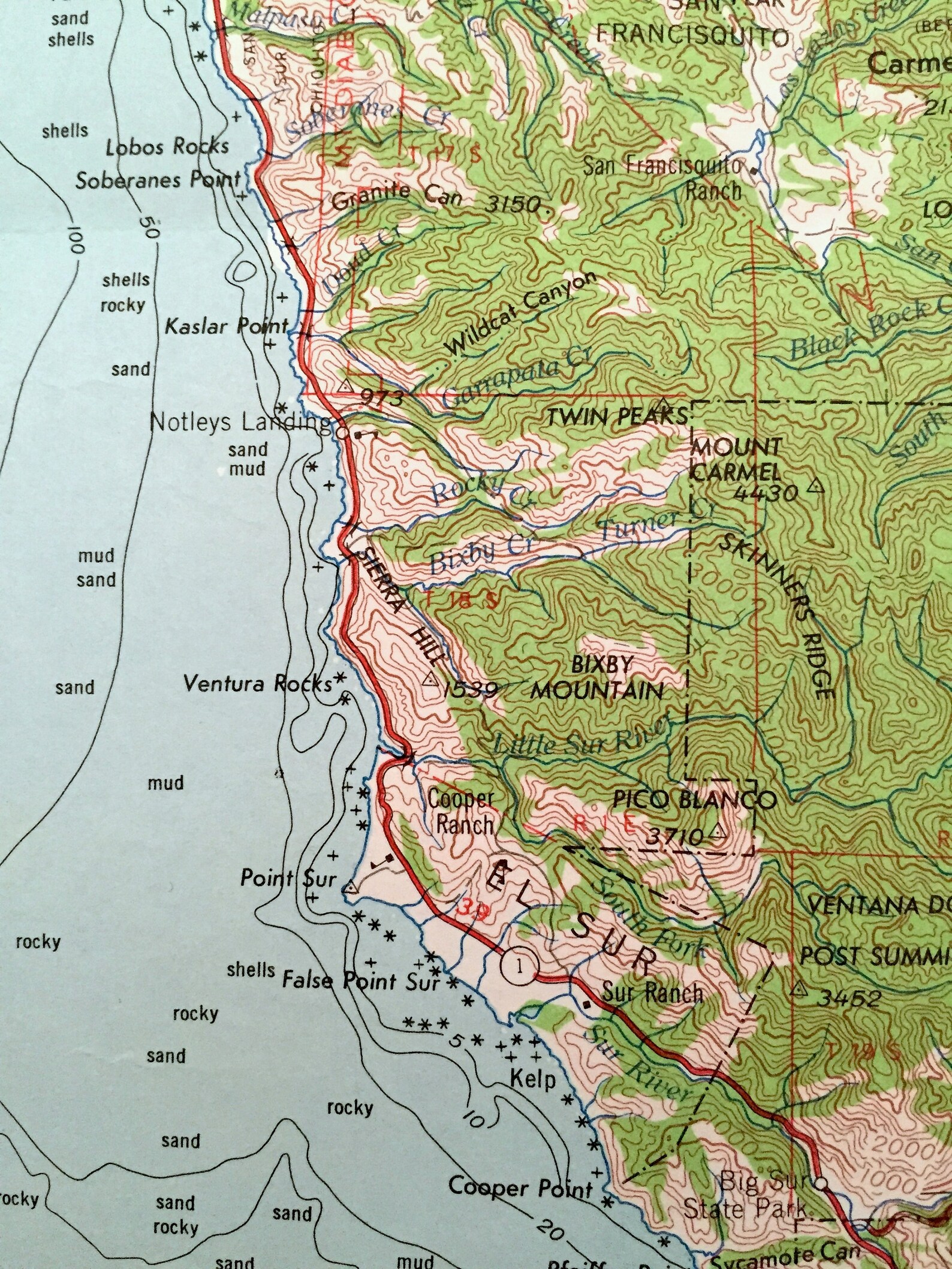 Antiguo Monterey California 1958 Mapa Topográfico del | Etsy