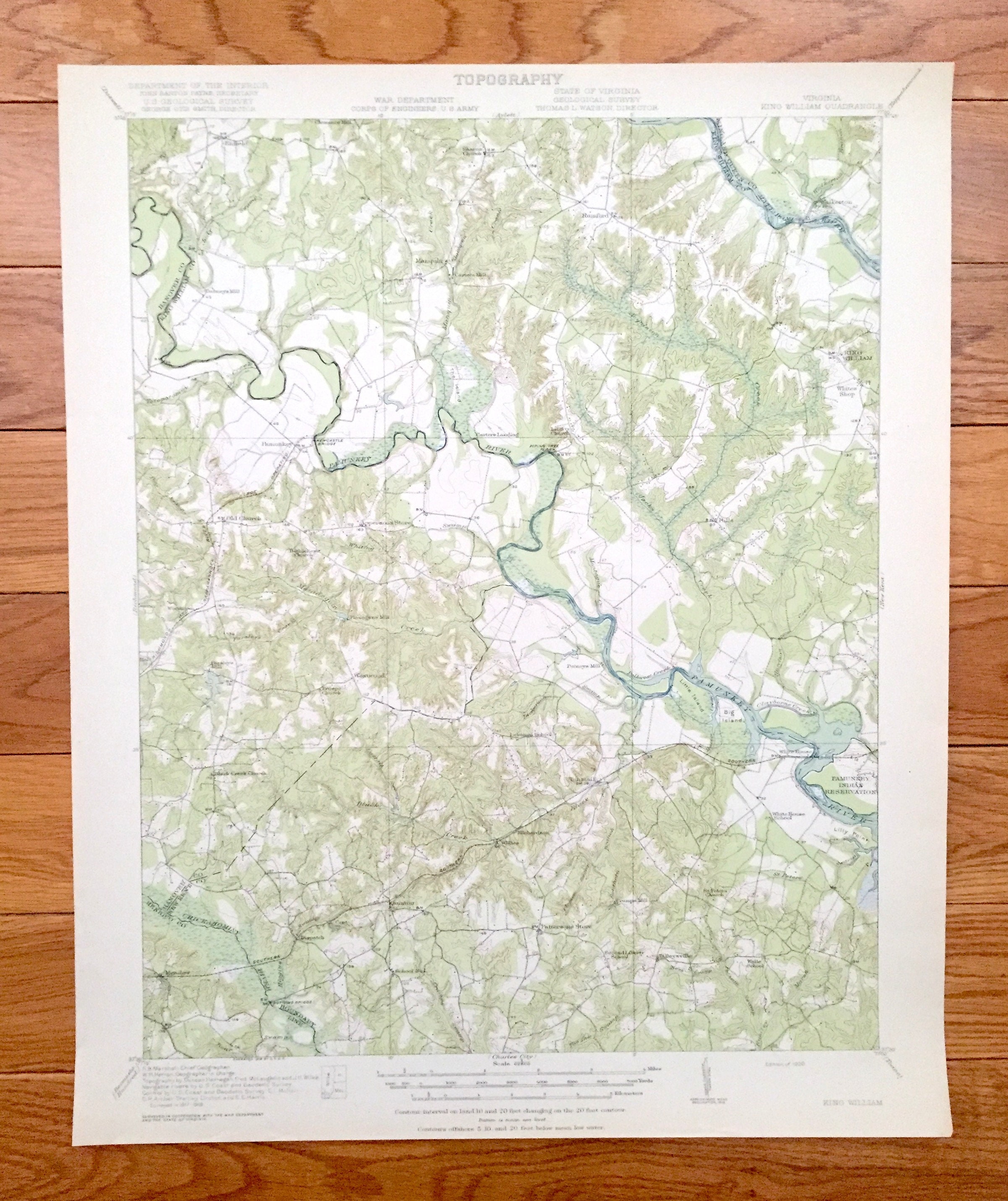 Antique King William, Virginia 1920 US Geological Survey Topographic Map – Walkerton, Pamunkey, Poplar Grove, Manquin, Enfield, Rumford, VA