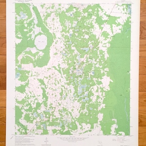 Antik Kiefer Seen, Florida 1962 US geologische Übersicht topographische Karte – Volusia, Lake County, Cassia, Forest Hills, Bush Insel, Shell Creek