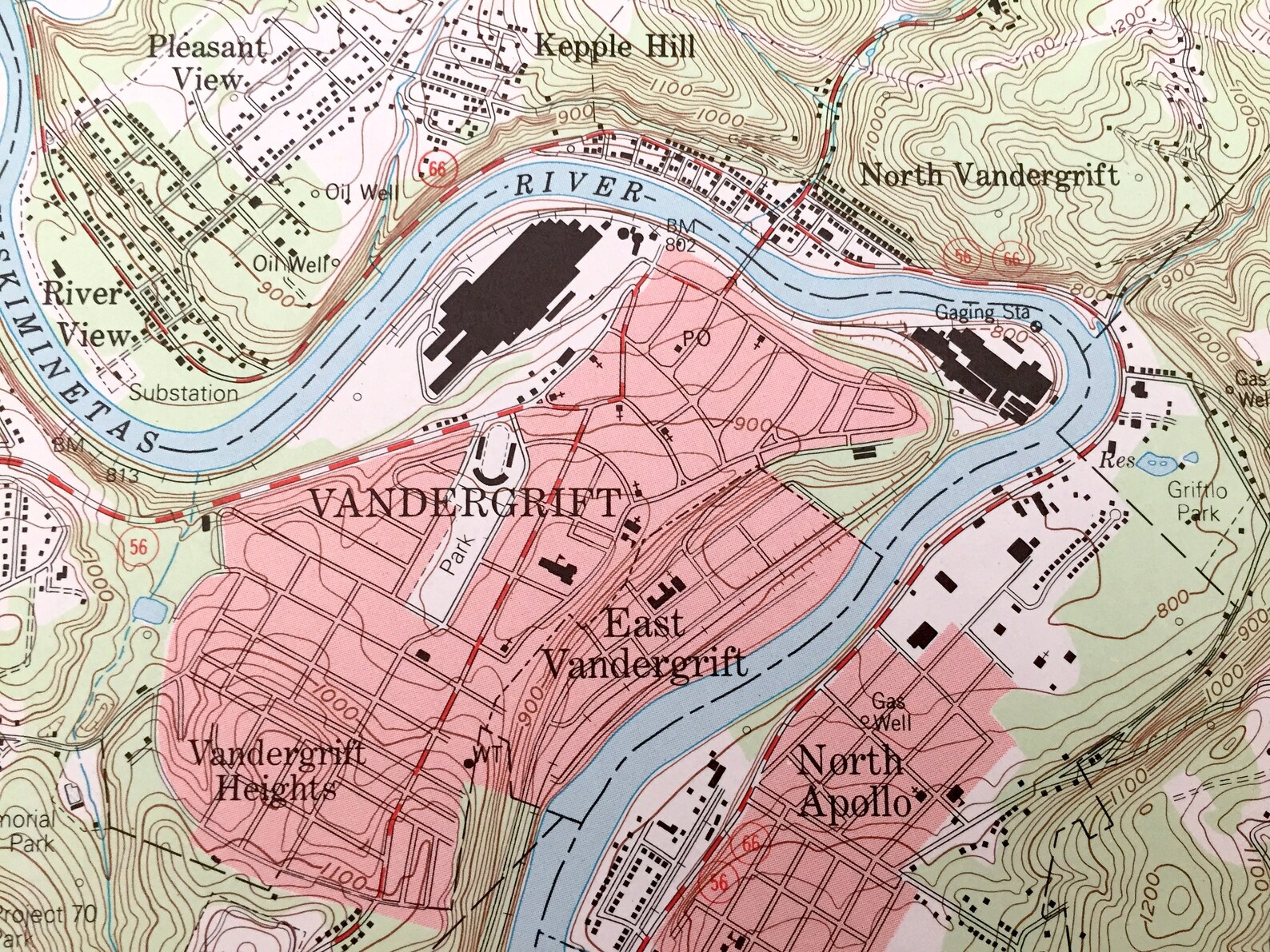 Antique Vandergrift Pennsylvania 1993 US Geological Survey Etsy