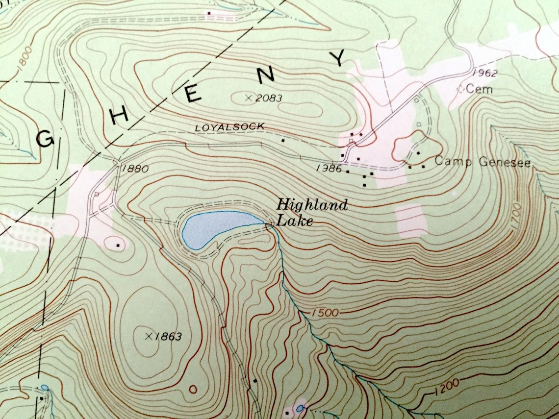 Antique Picture Rocks Pennsylvania 1970 US Geological Survey Etsy