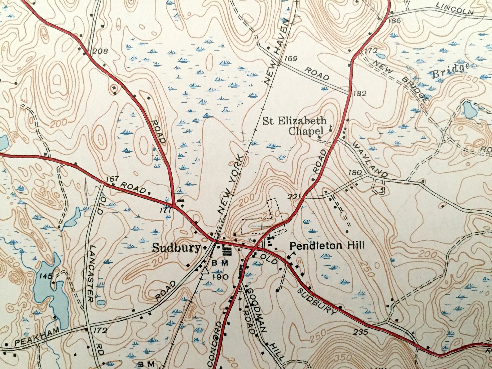 Antique Maynard Massachusetts 1943 US Geological Survey Etsy