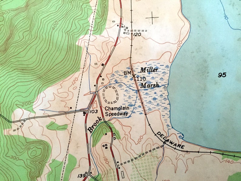 Antique Crown Point New York 1950 US Geological Survey Etsy