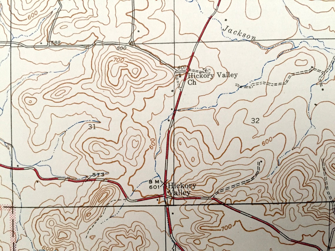 Antique Cave City Arkansas 1945 US Geological Survey Etsy