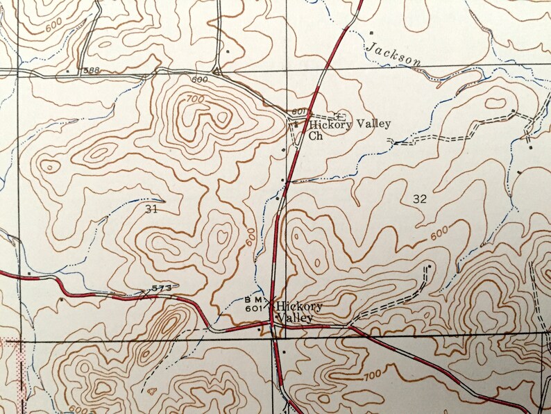 Antique Cave City Arkansas 1945 US Geological Survey Etsy
