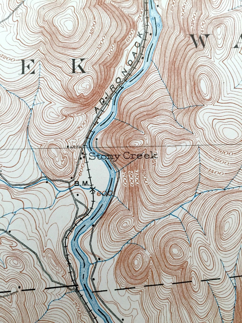 Antique Lake Luzerne New York 1903 US Geological Survey Etsy