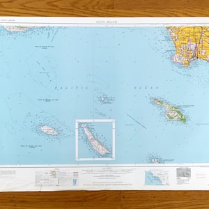 Antike Long Beach, Kalifornien 1957 US Geologische Untersuchung Topographische Karte – Los Angeles, Manhattan Beach Paramont Hoodedton Park Gardena CA