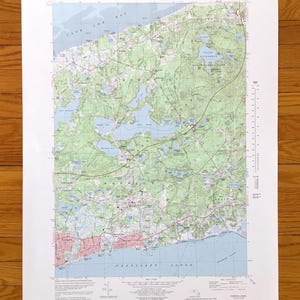 Antike Harwich, Cape Cod, Massachusetts 1974 US Geologische Untersuchung Topographische Karte - Brewster, Orleans, Chatham, Barnstable County, MA
