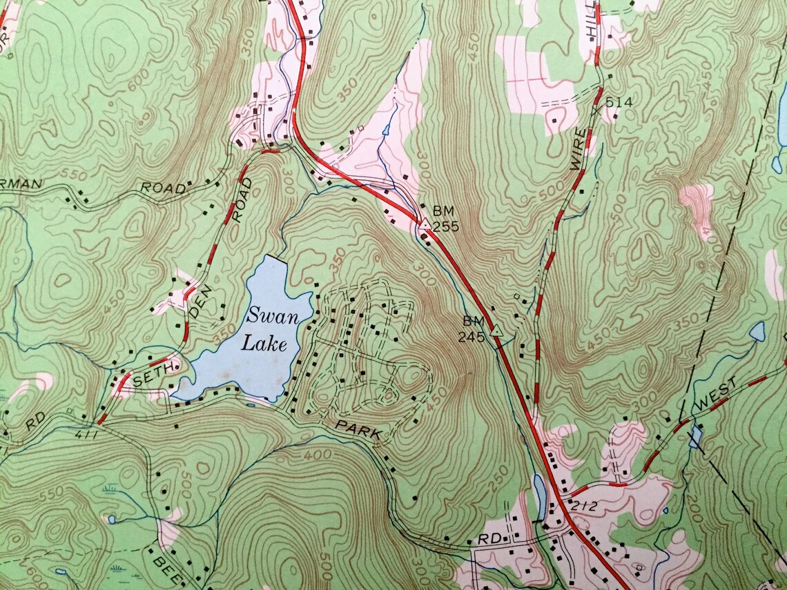 Antique Naugatuck Connecticut 1964 US Geological Survey Etsy