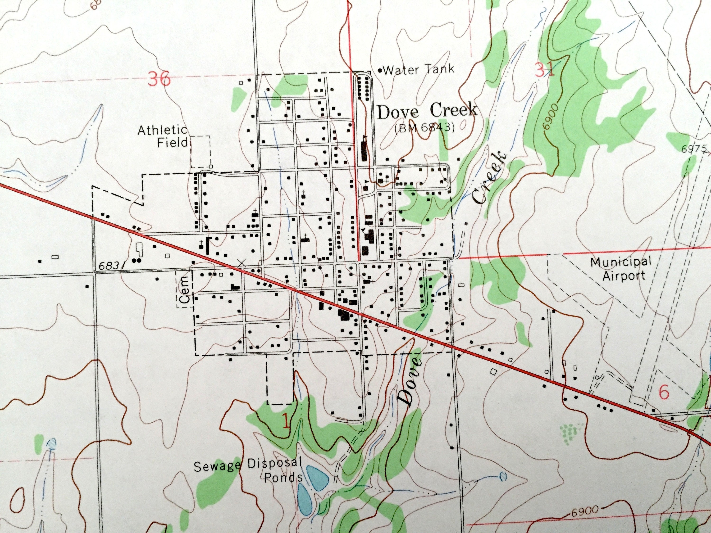 Antique Dove Creek Colorado 1964 US Geological Survey Etsy