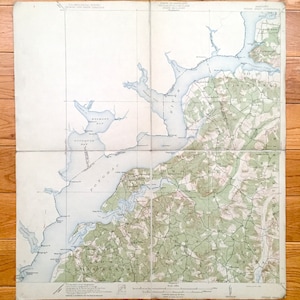 Antique Indian Head, Maryland 1913 US Geological Survey Map - Prince Georges, Charles County, Potomac River, Virginia, Marbury, Rison MD VA
