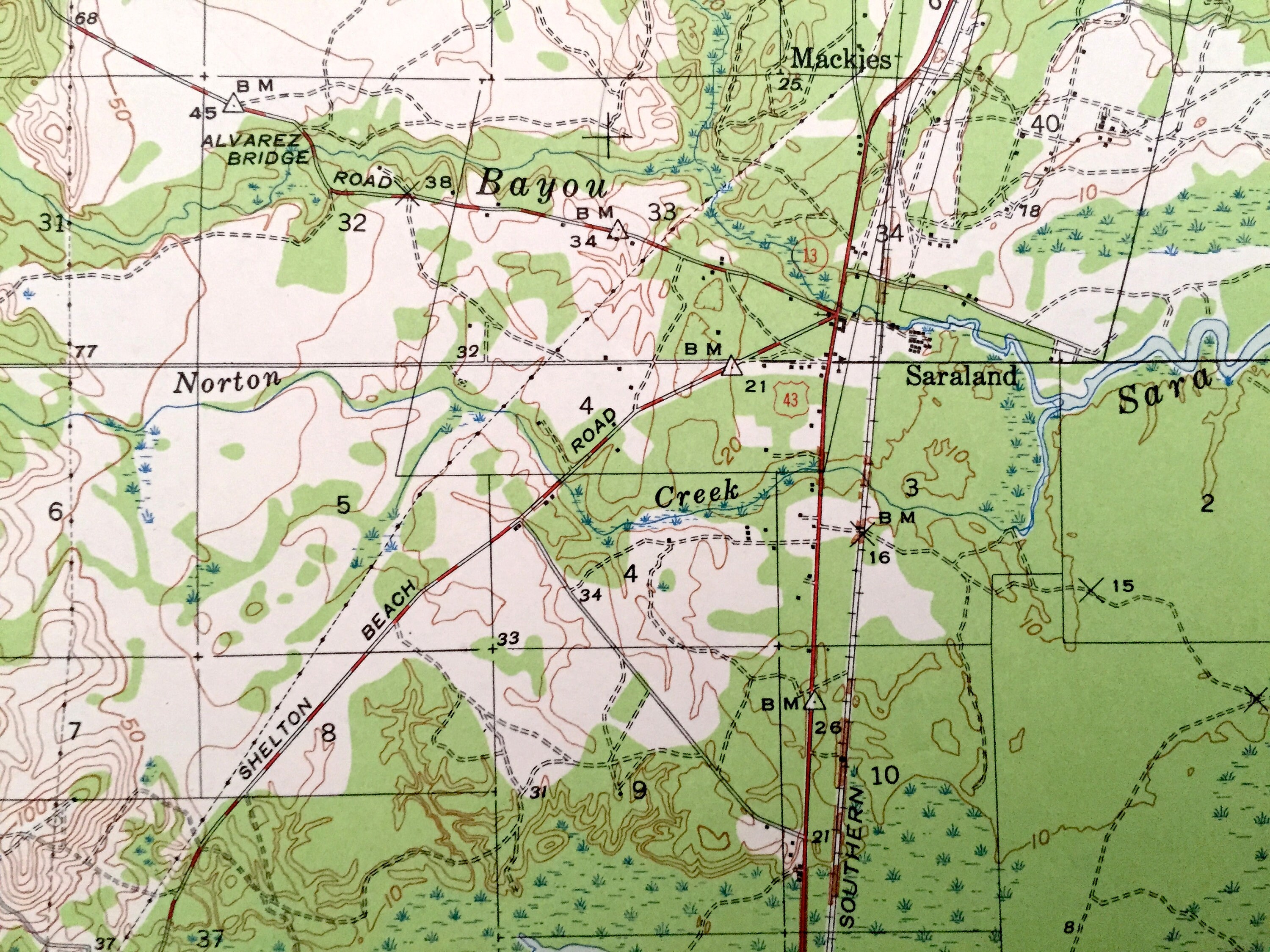 Antique Creola Alabama 1941 US Geological Survey Topographic Etsy