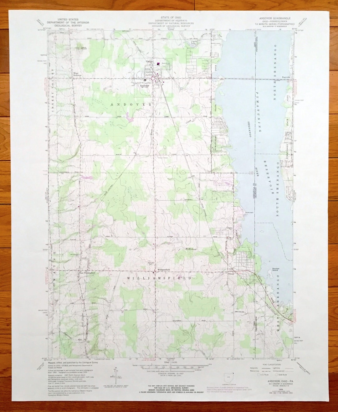 Antique Andover Ohio & West Shenango Pennsylvania 1959 US Etsy