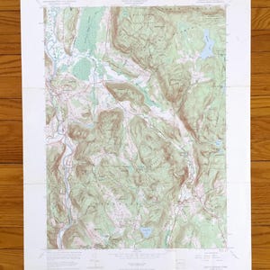 Ancienne carte topographique de South Canaan, Connecticut, 1956 US Geological Survey - Goshen, Cornwall Hollow, Falls Village, comté de Litchfield, Connecticut
