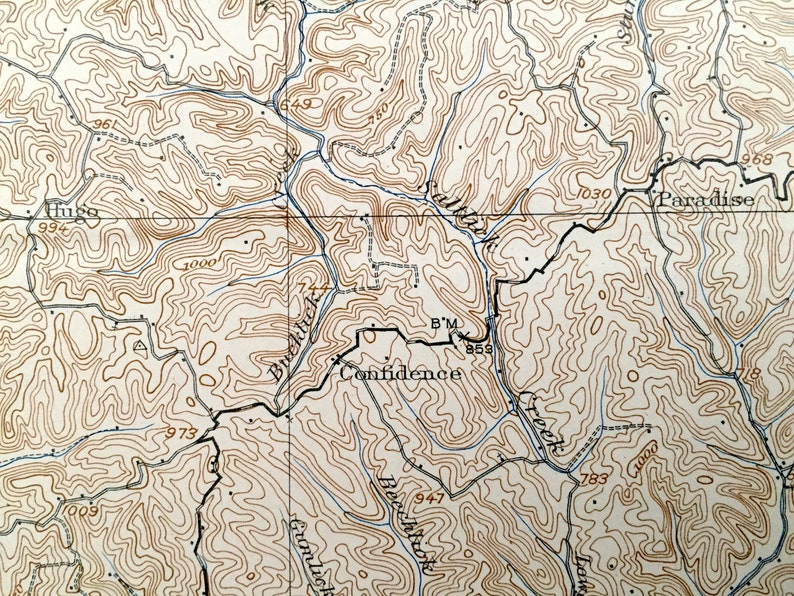 Antique Winfield West Virginia 1908 US Geological Survey Etsy