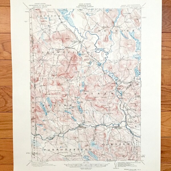 Porter Maine Map Etsy