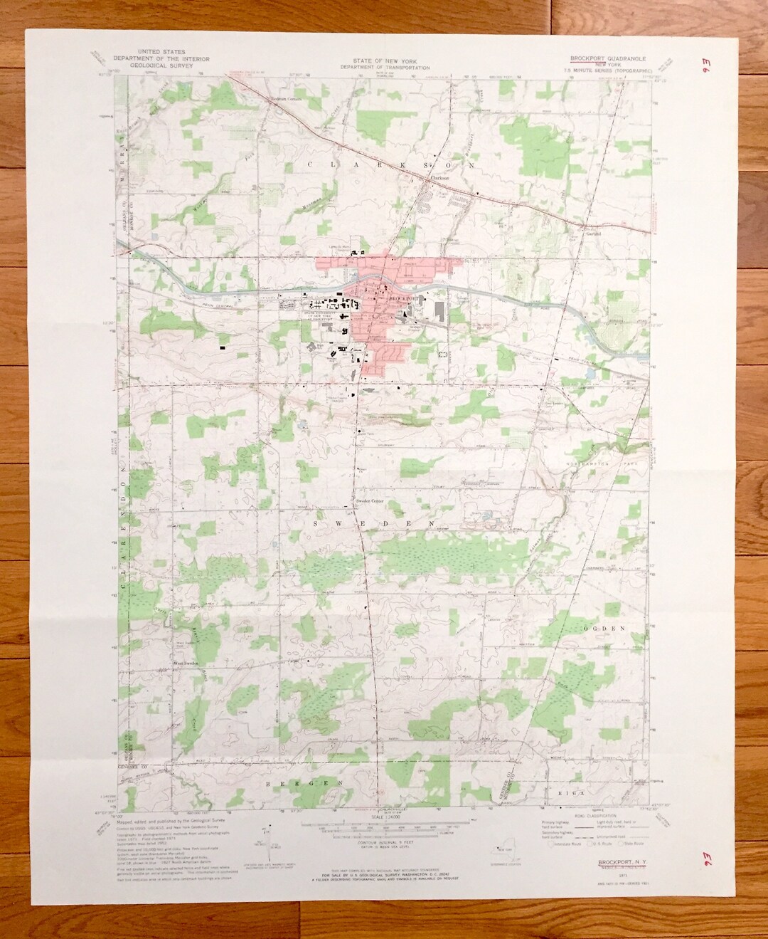 Antique Brockport New York 1971 US Geological Survey Etsy