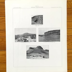 Antike Texas 1900 Felsformationsfotografien – US Geologischer Dienst – Brazos River, Rio Grande Plain, Frio, Edwards Plateau, Alamore TX