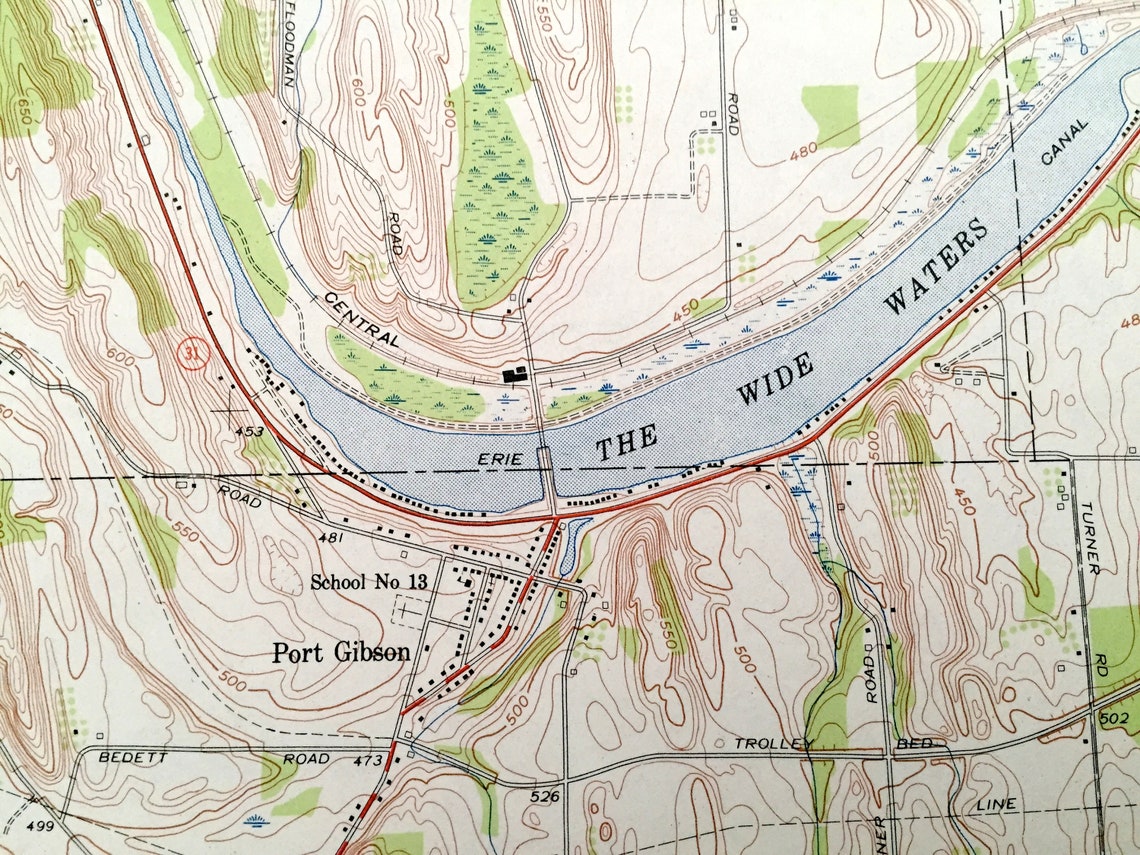 Antique Palmyra New York 1952 US Geological Survey Etsy UK