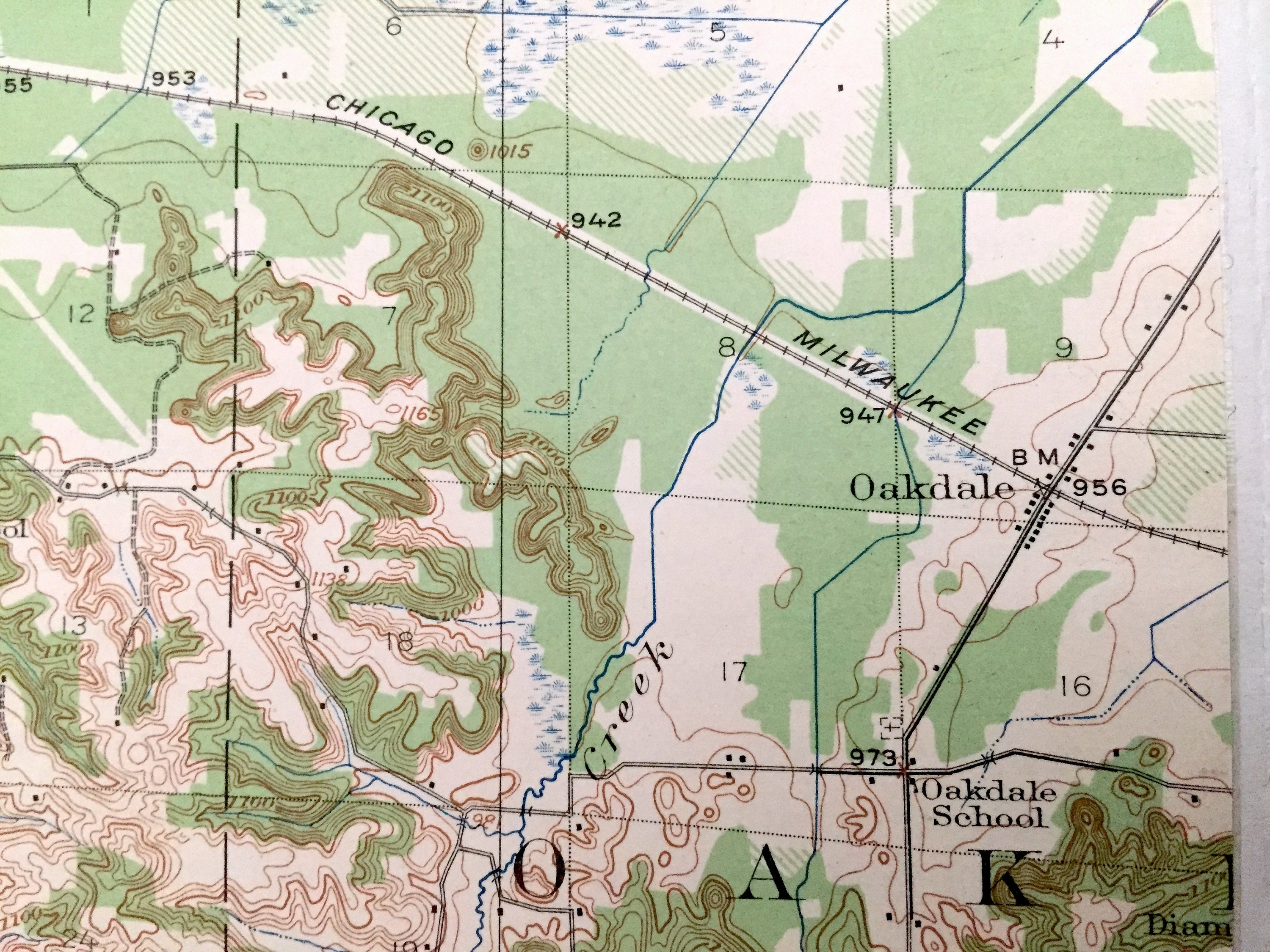 Antique Kendall Wisconsin 1921 US Geological Survey Etsy UK