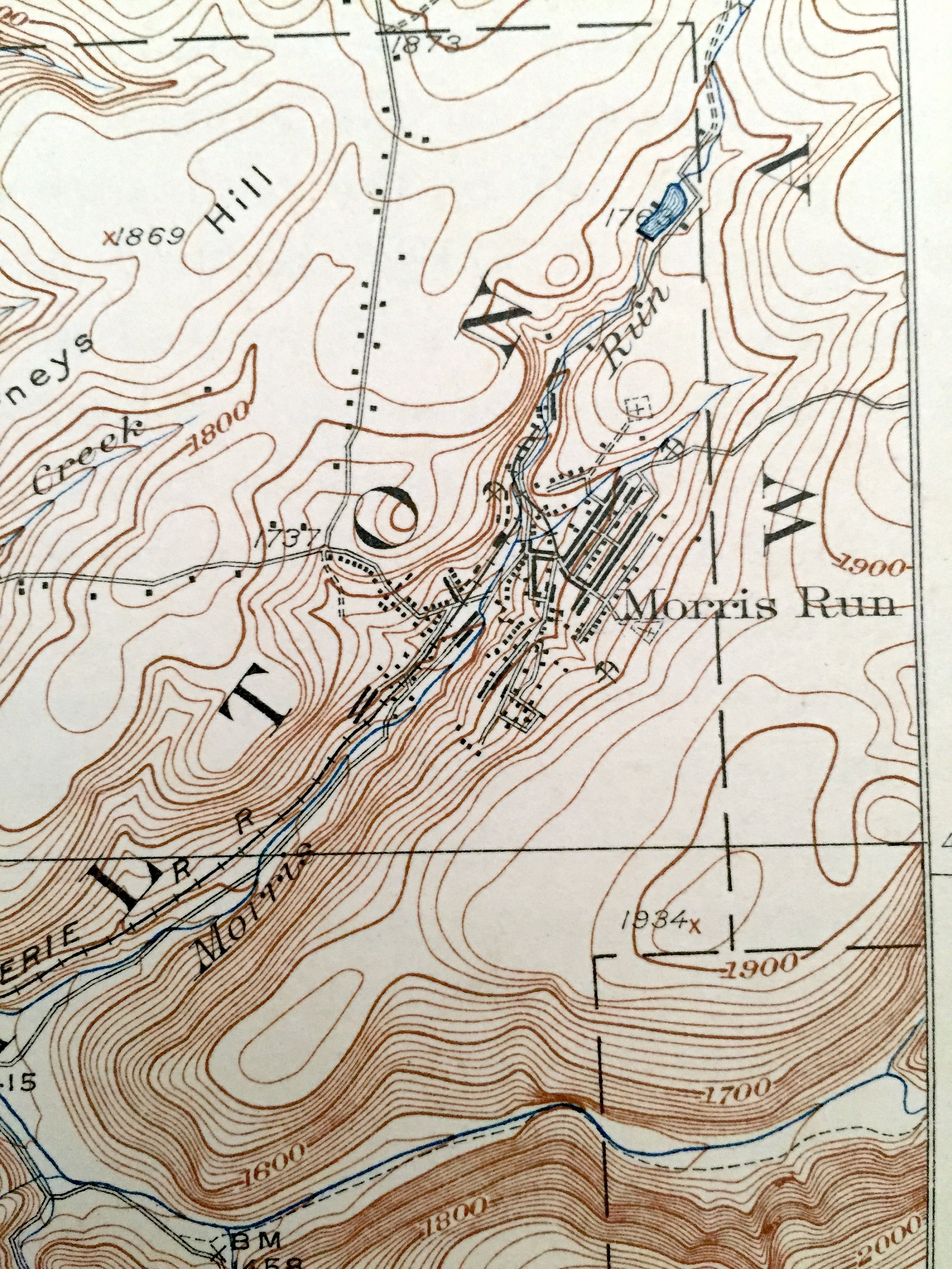 Antique Blossburg Pennsylvania 1927 US Geological Survey Etsy Australia