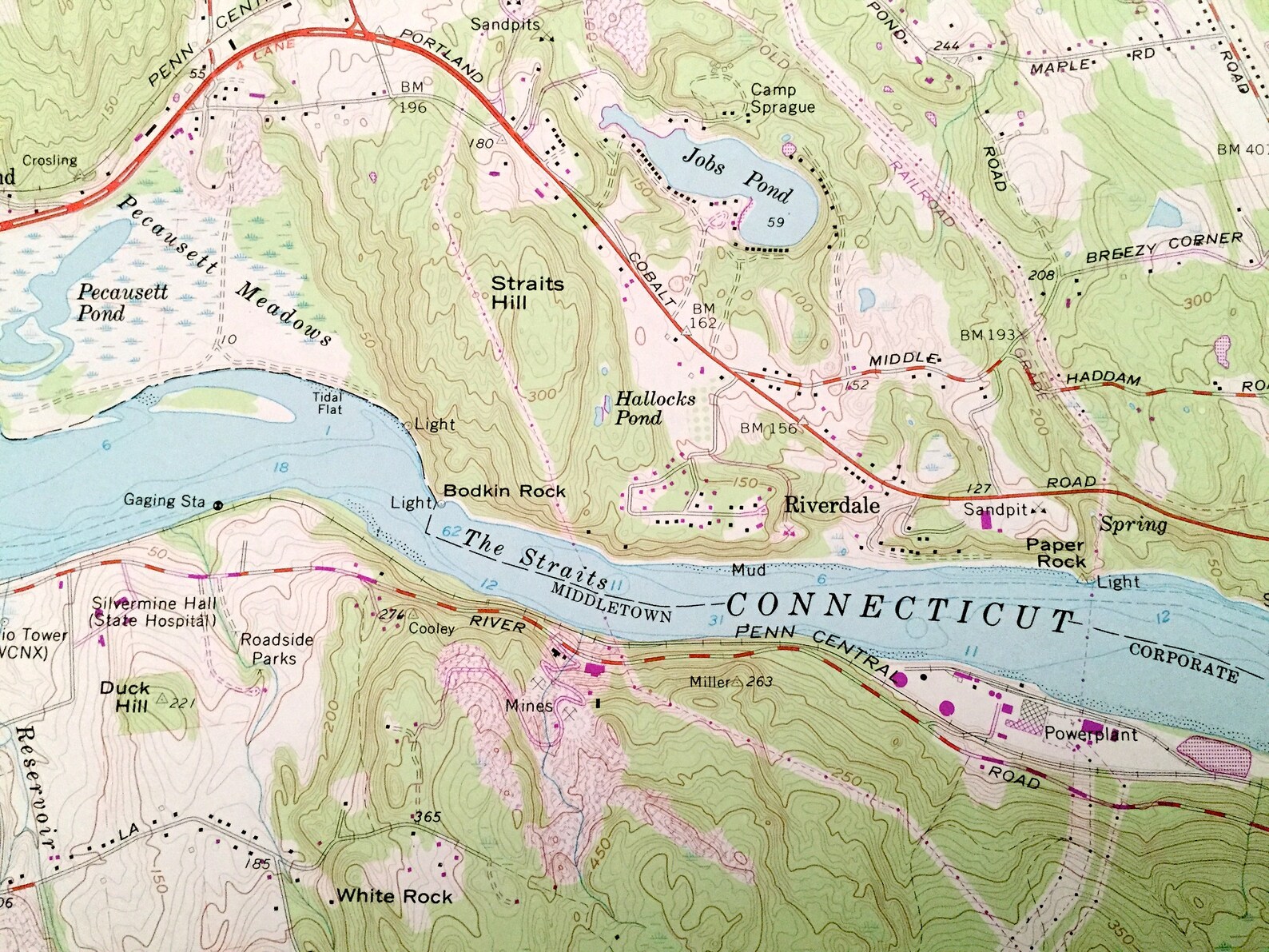 Antique Middle Haddam Connecticut 1961 US Geological Survey Etsy