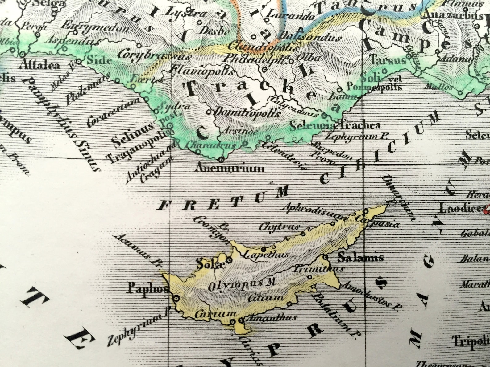 Antique 1835 Ancient Asia Minor Map From JG Heck's Atlas
