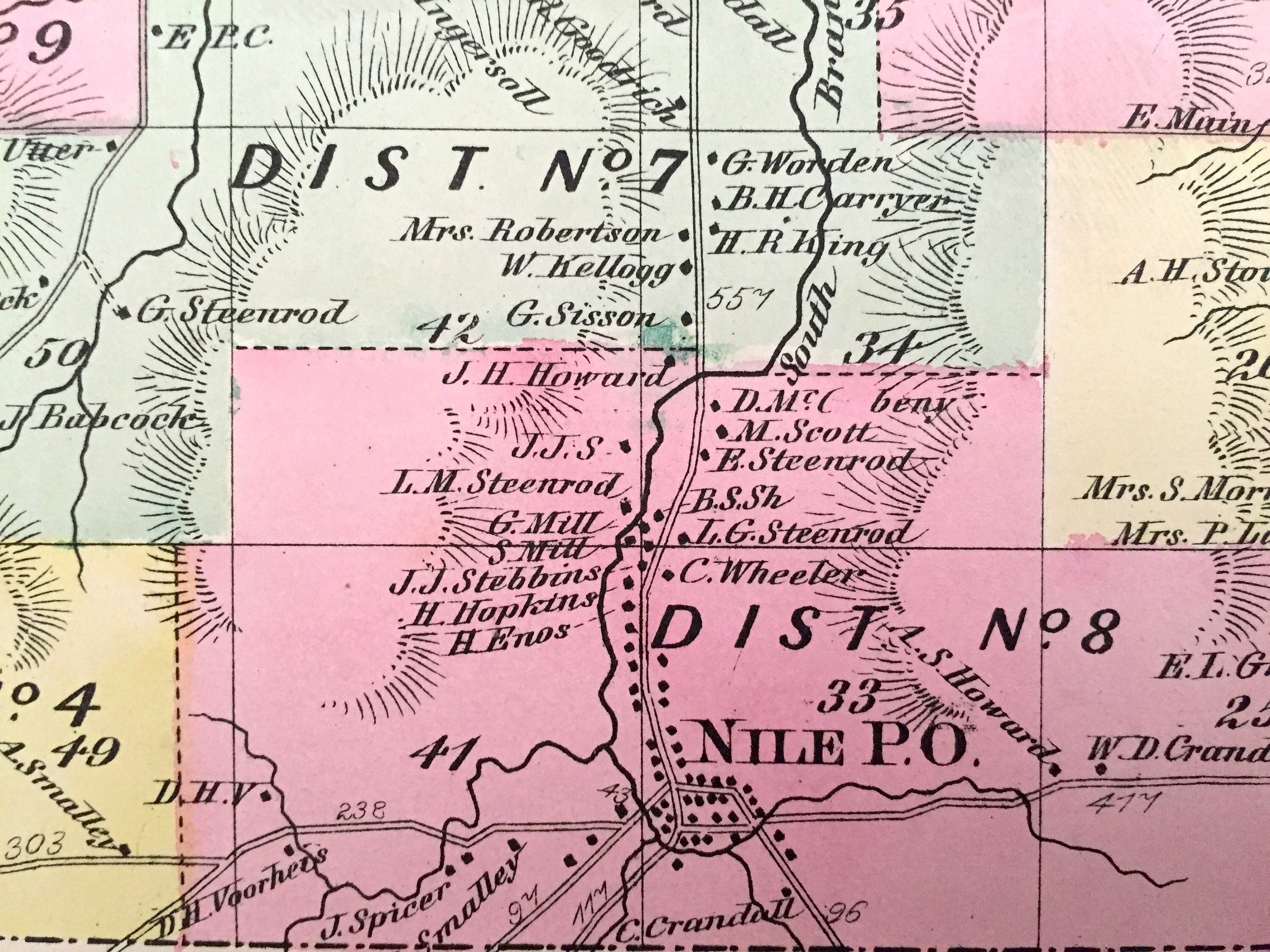 Antique 1869 Friendship New York Map From D.G. Beers Atlas of Etsy