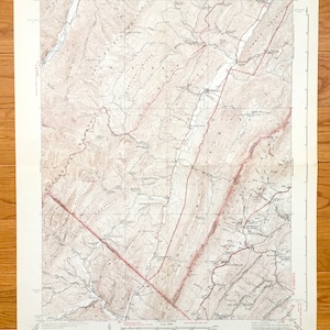 Antique Orkney Springs, Virginia 1943 US Geological Survey Topographic Map – Shenandoah County, Lost City, Bird Haven, South Fork, Laura VA