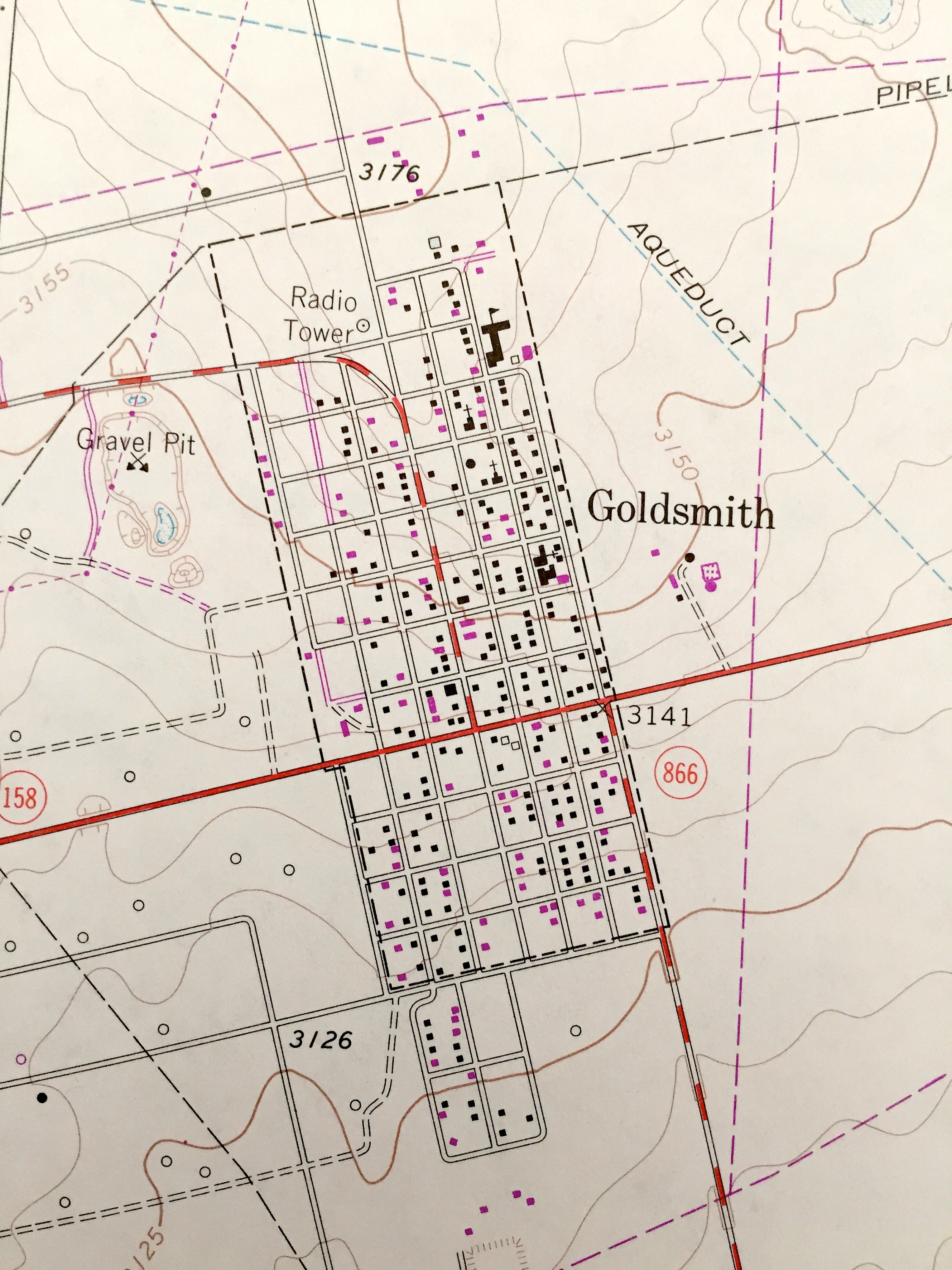 Antique Goldsmith Texas 1965 US Geological Survey Topographic Etsy UK