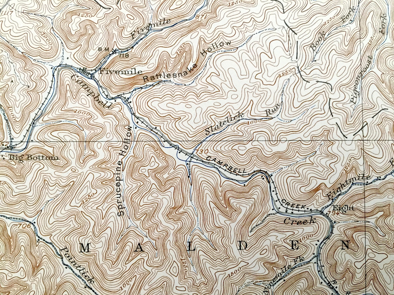 Antique Clendenin West Virginia 1909 US Geological Survey Etsy