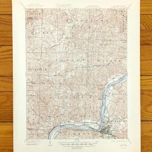 Antike Topographische Karte von Parkersburg, West Virginia 1904 – Washington Wood County, Belpre, Lubeck, Watertown OH WV