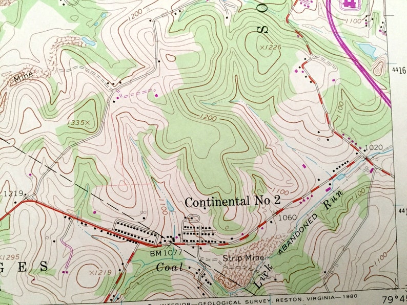 Antique New Salem Pennsylvania 1964 US Geological Survey Etsy