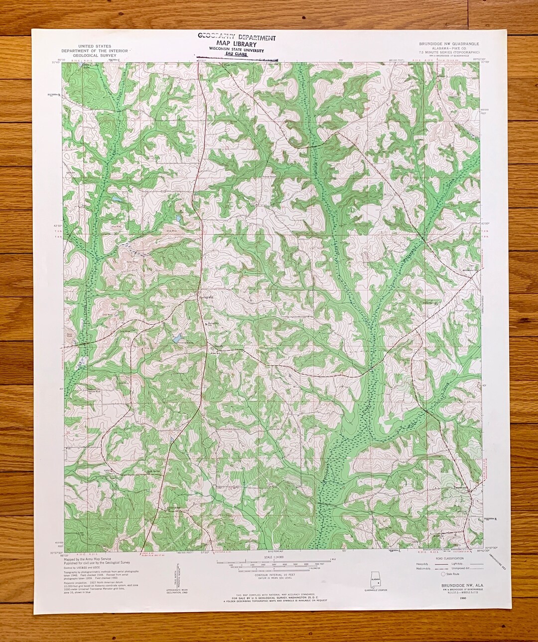 Antique Spring Hill, Alabama 1960 US Geological Survey Topographic Map ...