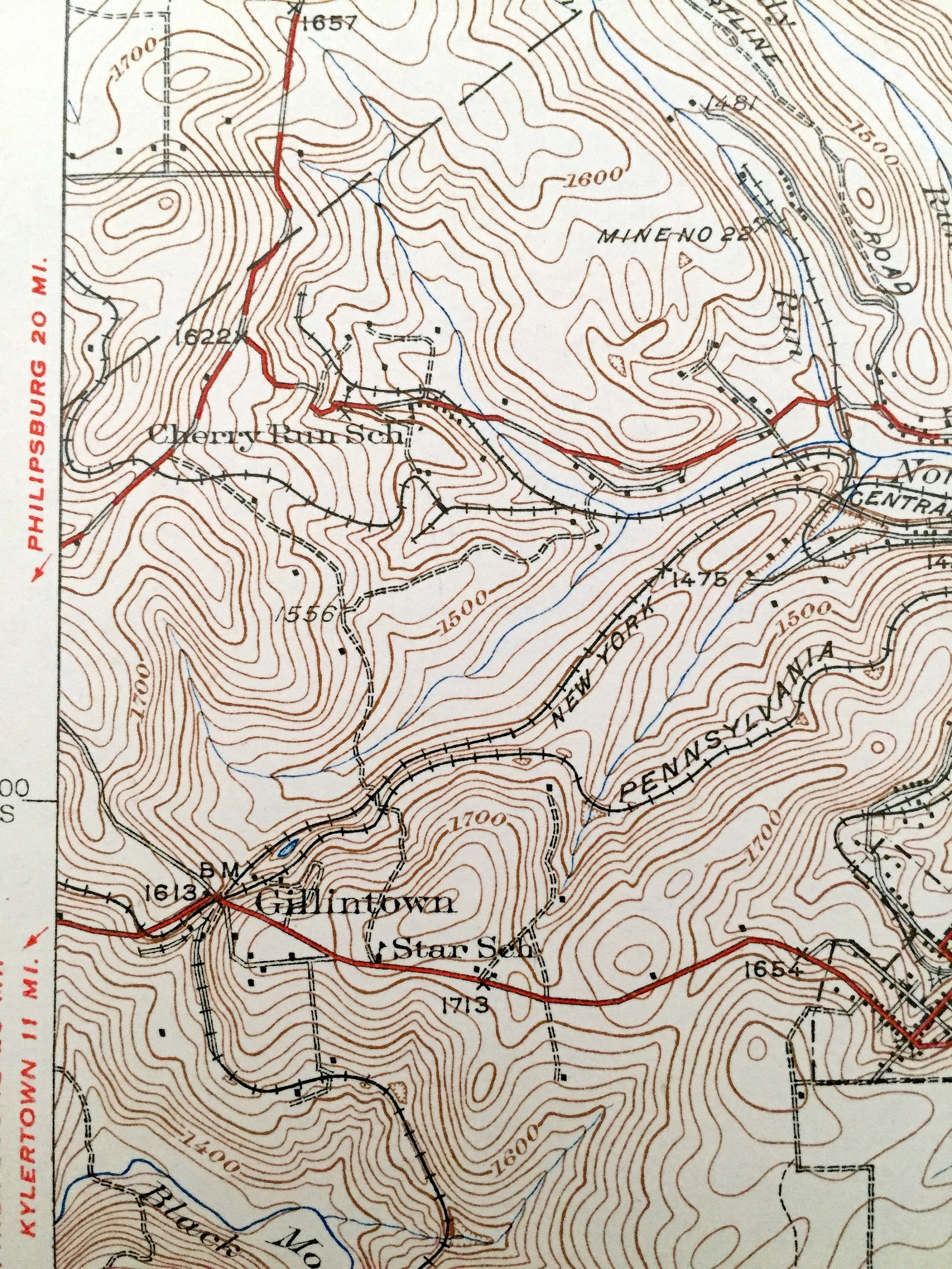Antique Snow Shoe Pennsylvania 1931 US Geological Survey Etsy UK