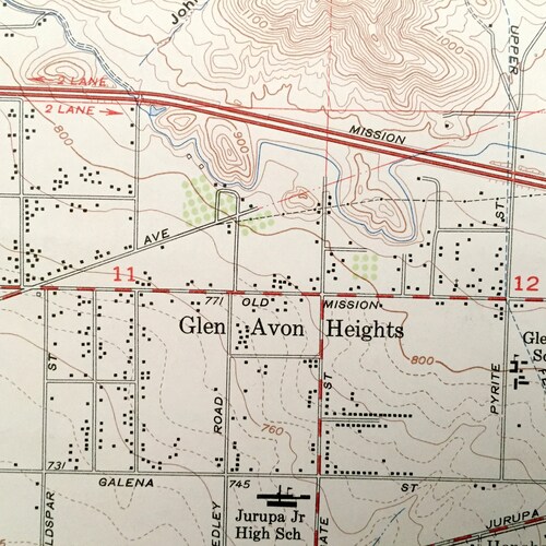 Antique Fontana, California 1953 US Geological Survey Topographic Map – San Bernardino shops County, Riverside, Rialto, Declezville, Rubidoux, CA